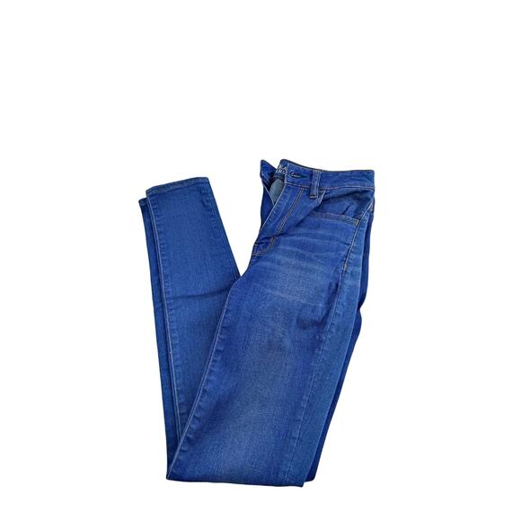 American Eagle Lot 3 Hi Rise Jegging Super Stretch Jean Light Med Indigo Wash 2 - Picture 2 of 12